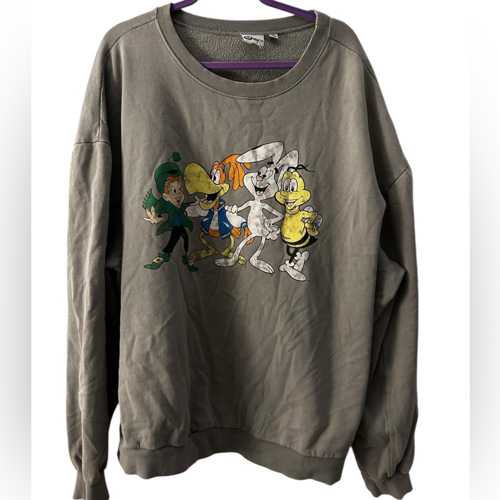 Vintage print 90s General Mills cereal characters sweatshirt size 3XL